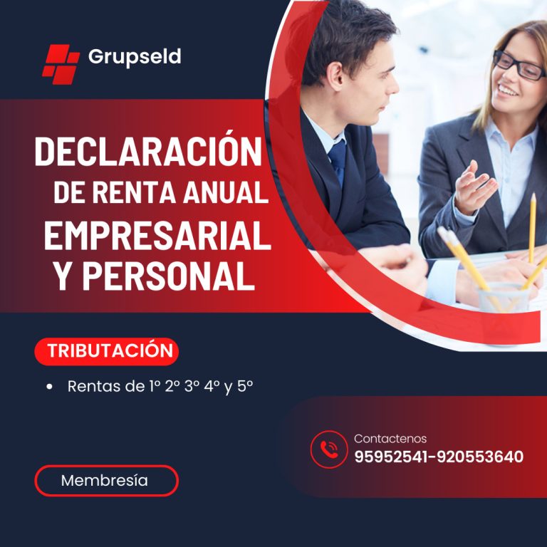 Declaración anual renta anual empresarial y personal