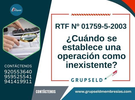 ¿Cuándo se establece una operación como inexistente?