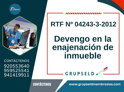 Devengo en la enajenación de inmueble