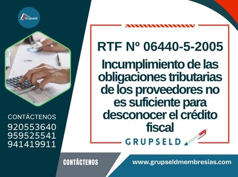 Incumplimiento de las obligaciones tributarias de los proveedores no es suficiente para desconocer el crédito fiscal