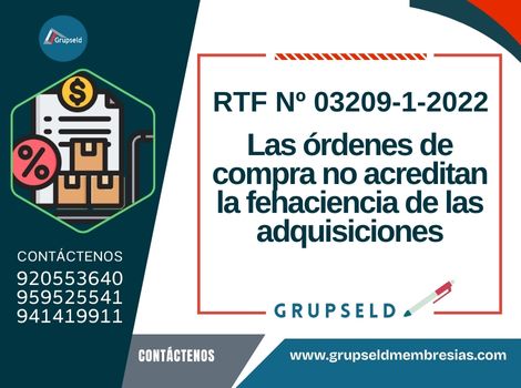 Las órdenes de compra no acreditan la fehaciencia de las adquisiciones