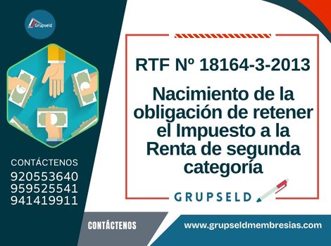 Nacimiento de la obligación de retener el Impuesto a la Renta de segunda categoría