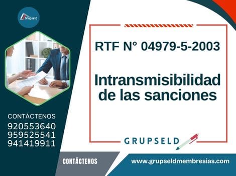Intransmisibilidad de las sanciones