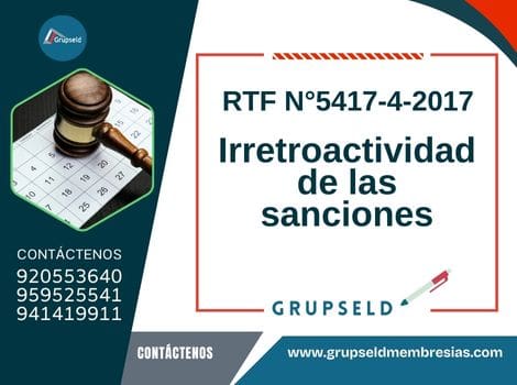 Irretroactividad de las sanciones
